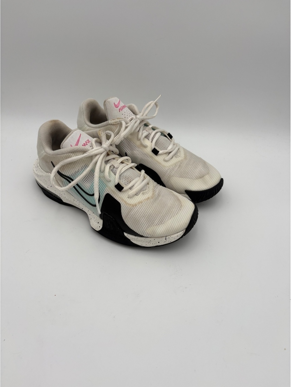 Nike Air Max Women's Sneakers Size 8 White Black Pink Running Casual Shoes